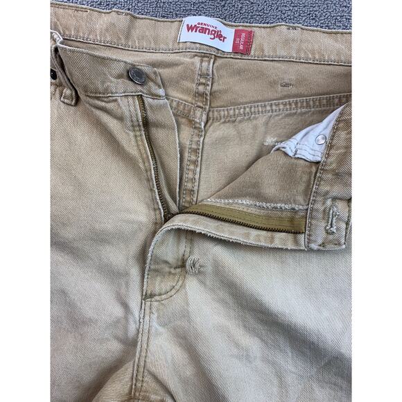 Wrangler Jeans 2000's Era Men's 36x32 Tan Denim Jeans Work Casual - Picture 13 of 16